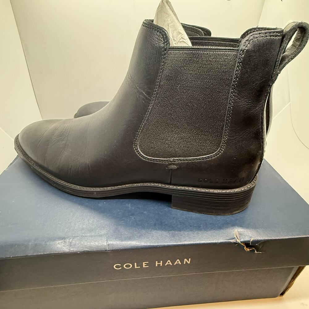 Cole Haan Hawthorne Chelsea Boots Men's Size US 7.5 M Black Leather C38726